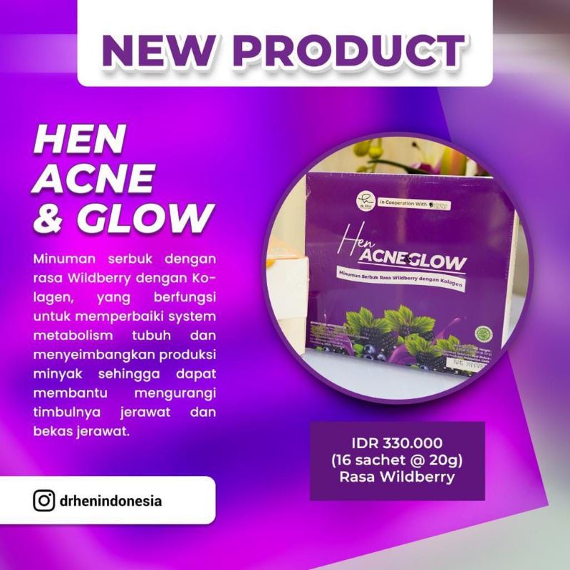 Jual DR Hen Slim Glow Minuman Collagen Drink Athena Skincare