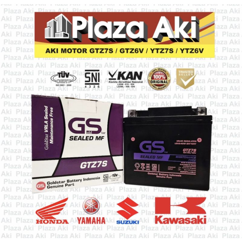 Jual Aki Motor Kering MF GTZ7S HONDA Vario 125 150 Techno Beat Pop ISS