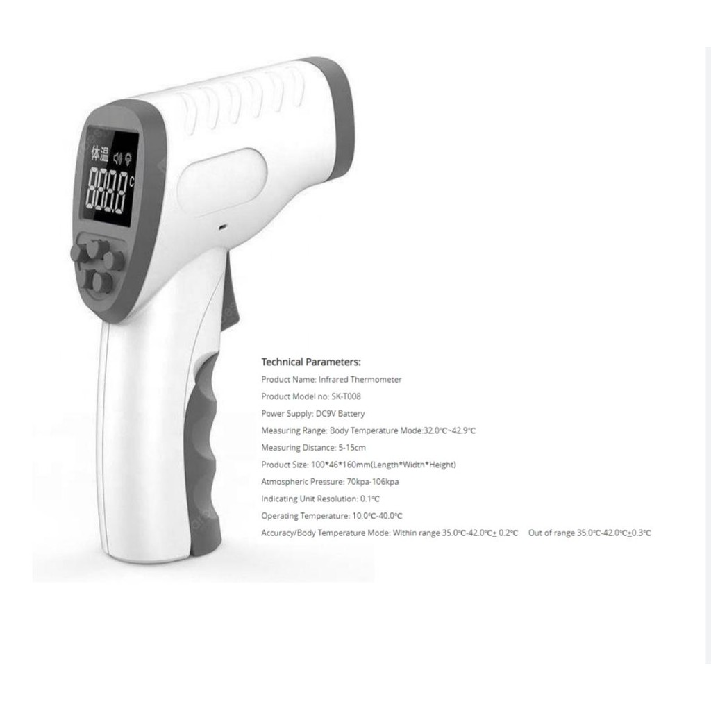 Jual Thermometer Infrared Cloc Thermal Gun Termometer Shopee