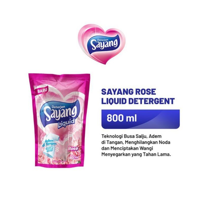 Jual Deterjen Sayang Liquid Rose Konsentrat 800 Ml Shopee Indonesia