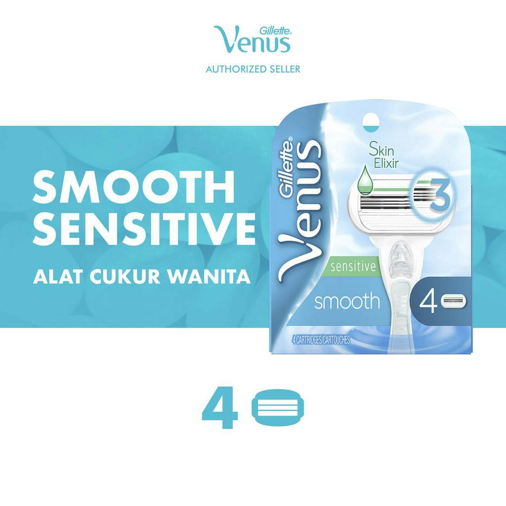 Jual Gillette Venus Alat Cukur Wanita Smooth Sensitive Pisau Cukur Isi