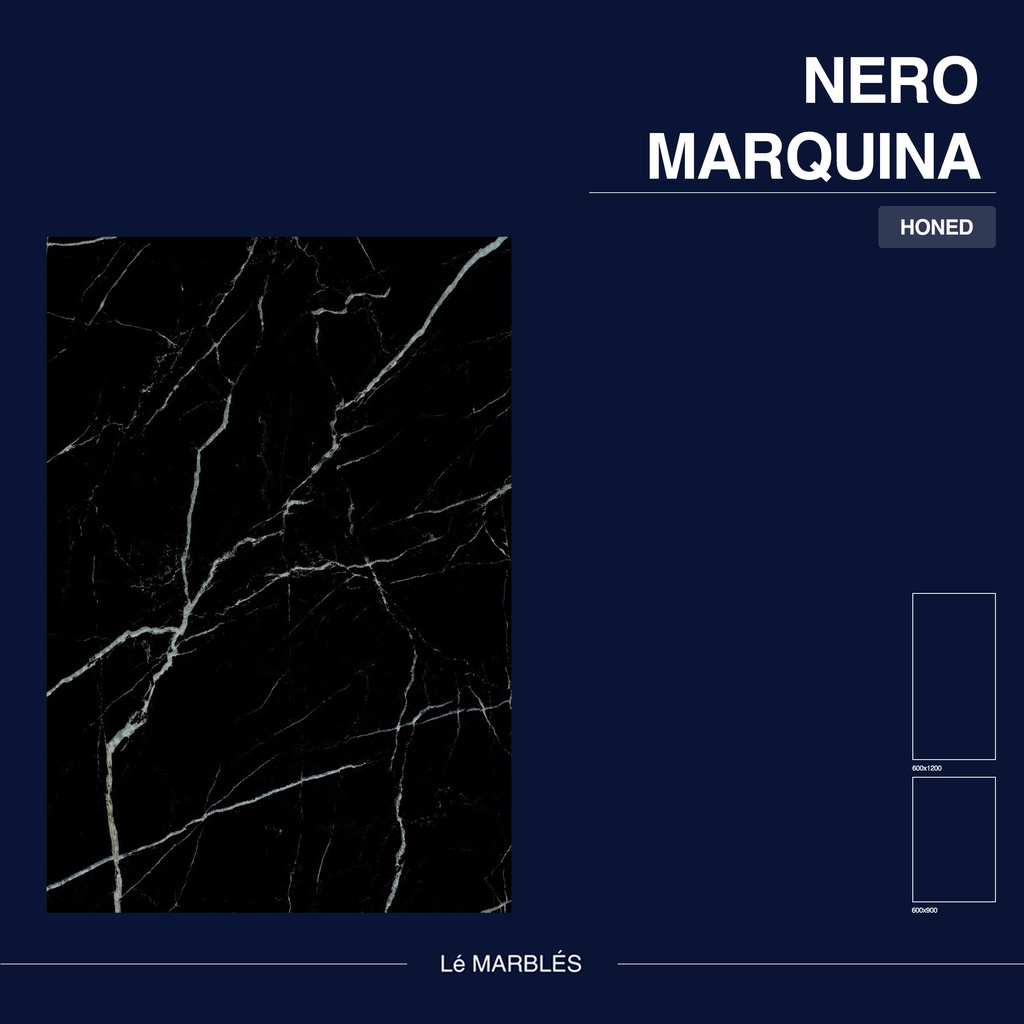 Jual Le MARBLES Marble Tile Nero Marquina Honed 60x90 60x120cm