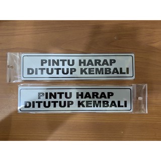 Jual Sign Label Sticker Pintu Harap Ditutup Kembali Shopee Indonesia