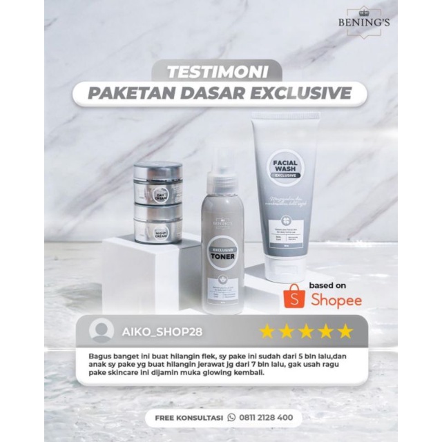 Jual Benings Skincare Paket Exclusive Flek Dr Oky Pratama Benings