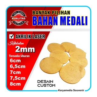 Jual Bahan Medali Wisuda Akrilik Polos Ketebalan 2mm Dengan Akrilik