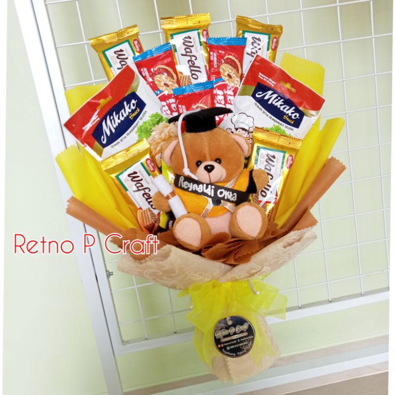 Jual RETNO P CRAFT Buket Jajan Buket Snack Boneka Buket Bunga Wisuda