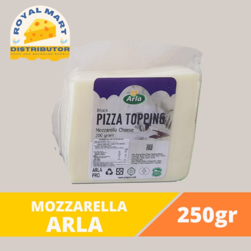 Jual MOZZARELLA ARLA KEMASAN 250gr ARLA PIZZA TOPPING ARLA MOZZARELLA