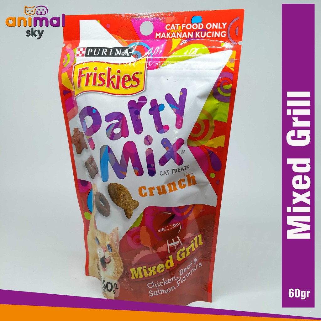 Jual Friskies Party Mix Mixed Grill G Snack Kucing Party Mix G