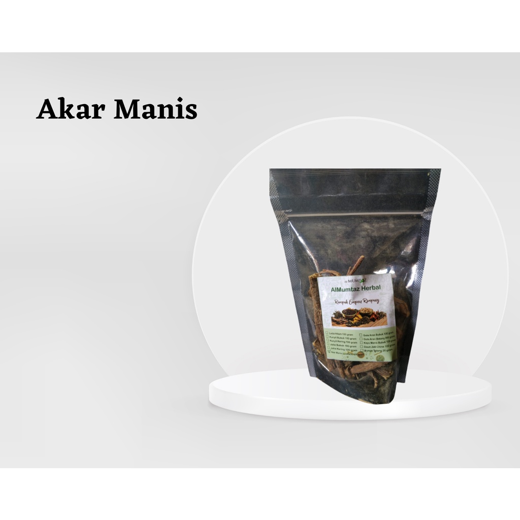 Jual Akar Manis Kering Original Asli Herbal Untuk Kulit 100 Gr