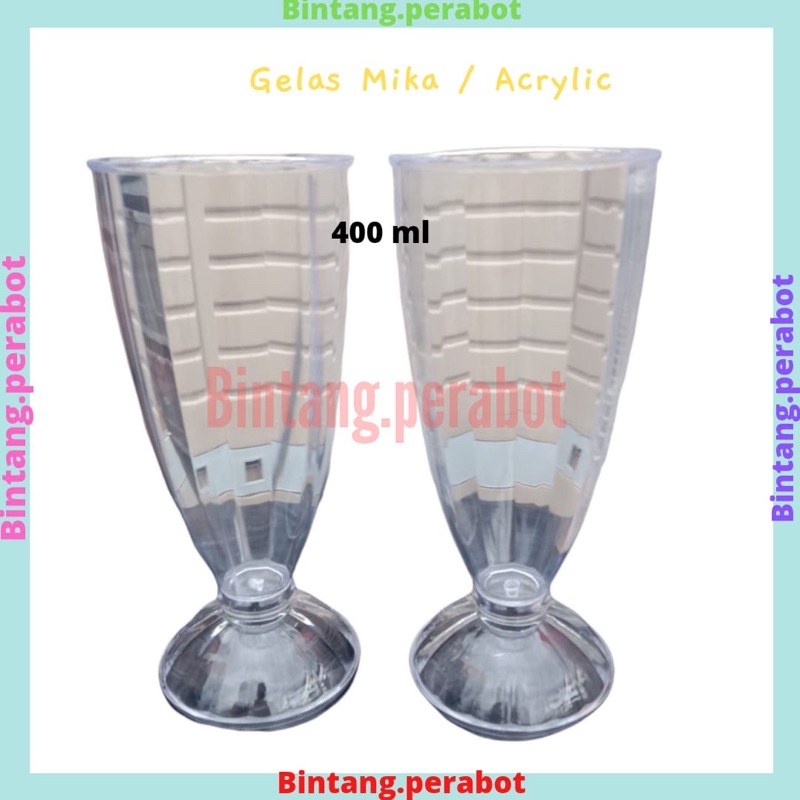 Jual Gelas Jus Kaki Mika Plastik Bening Gelas Juice Kaki Mika Acrylic