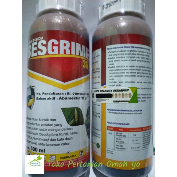 Jual Besgrimex 36 EC Abamektin 36gl Basmi Hama Tanaman Kemasan 500ml