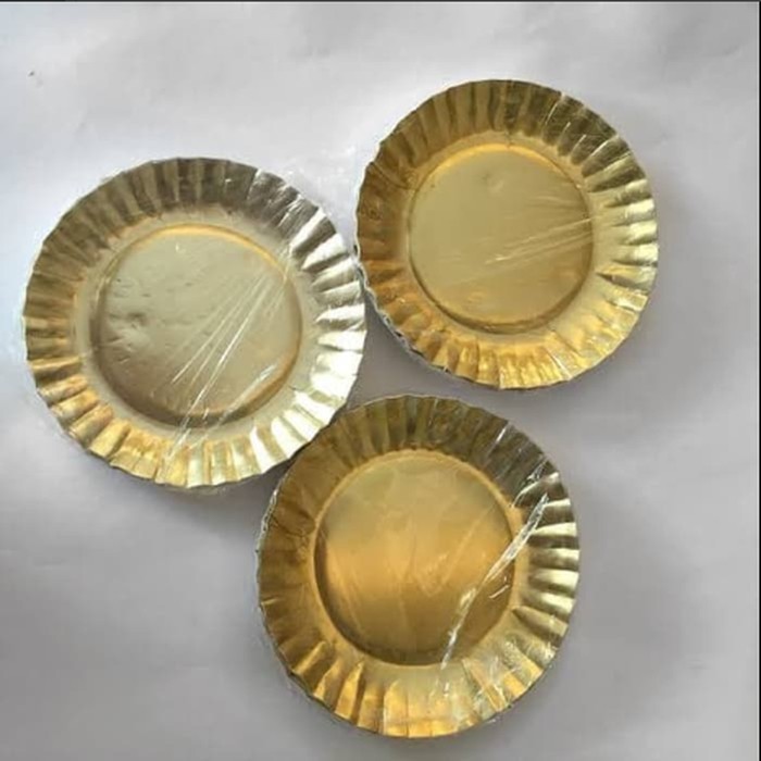 PIRING WARNA GOLD PL001 PIRING KERTAS PIRING CAKE 12CM Shopee