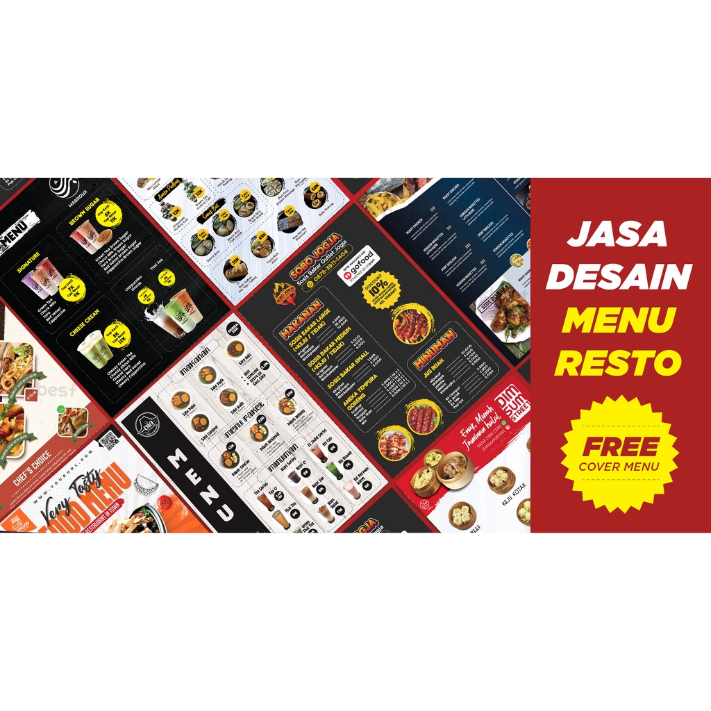 Jual Desain Menu Makanan Minuman Cafe Warung Toko Shopee Indonesia