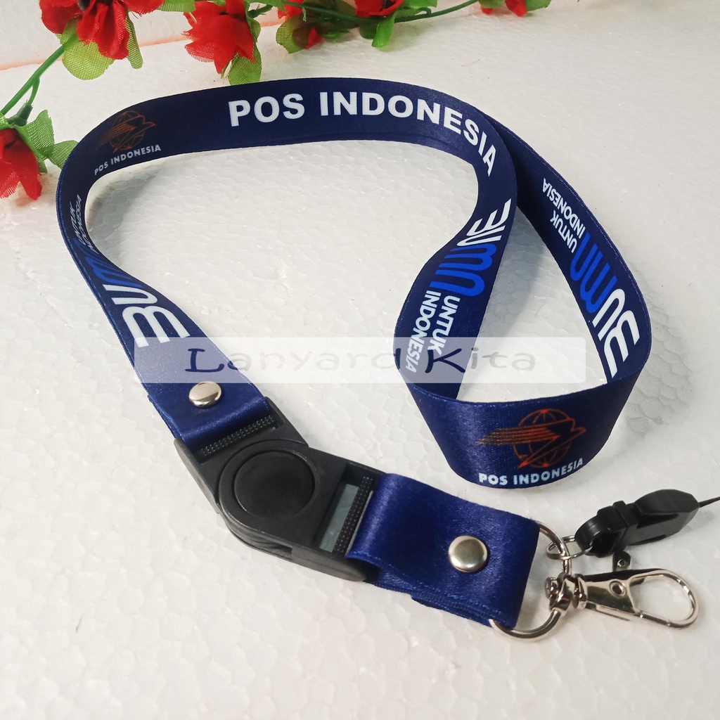 Jual Pos Indonesia Tali Lanyard Gantungan Hp Id Card Printing Cm