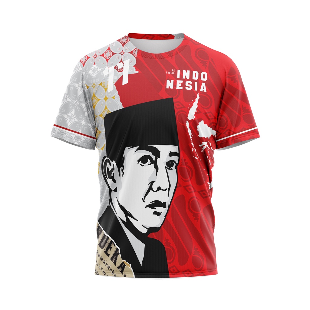 Jual Baju Kaos Jersey Hut Ri Ke Kemerdekaan Indonesia O Neck Free