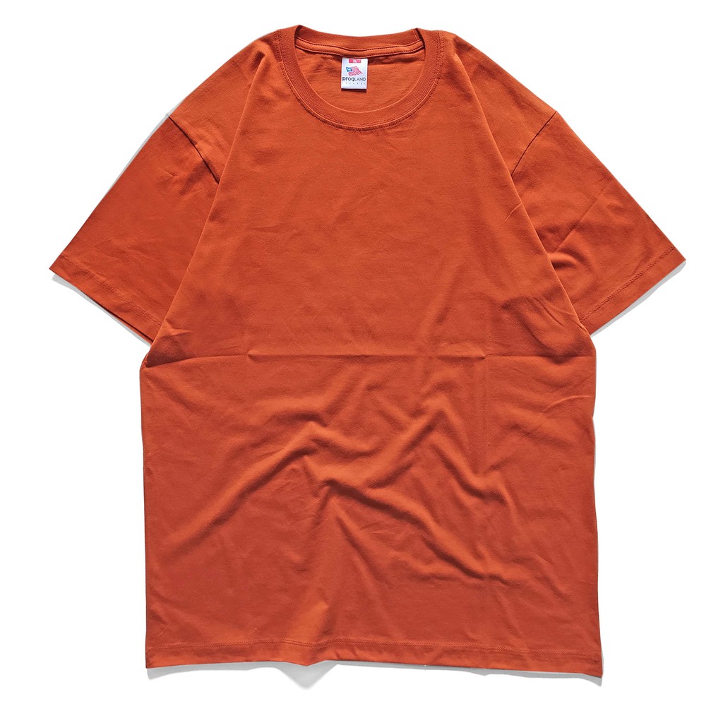 Jual Short Dark Orange Kaos Polos Lengan Pendek Oranye Tua Big Size