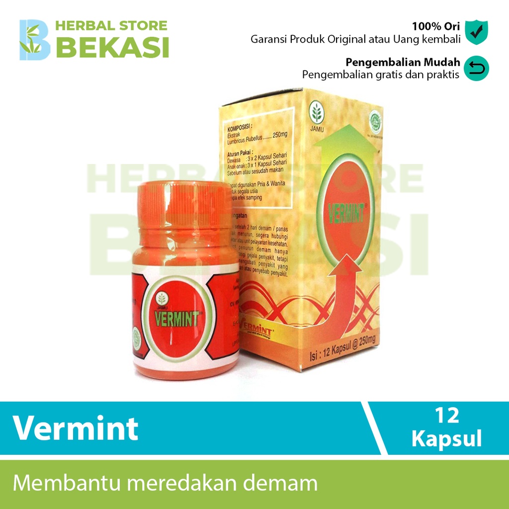 Jual Vermint Kapsul Cacing Isi Kapsul Asli Original Bpom Obat