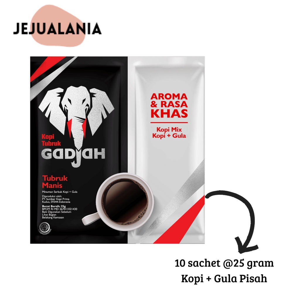 Jual Kopi Gadjah Tubruk Gula Pisah Gr Shopee Indonesia