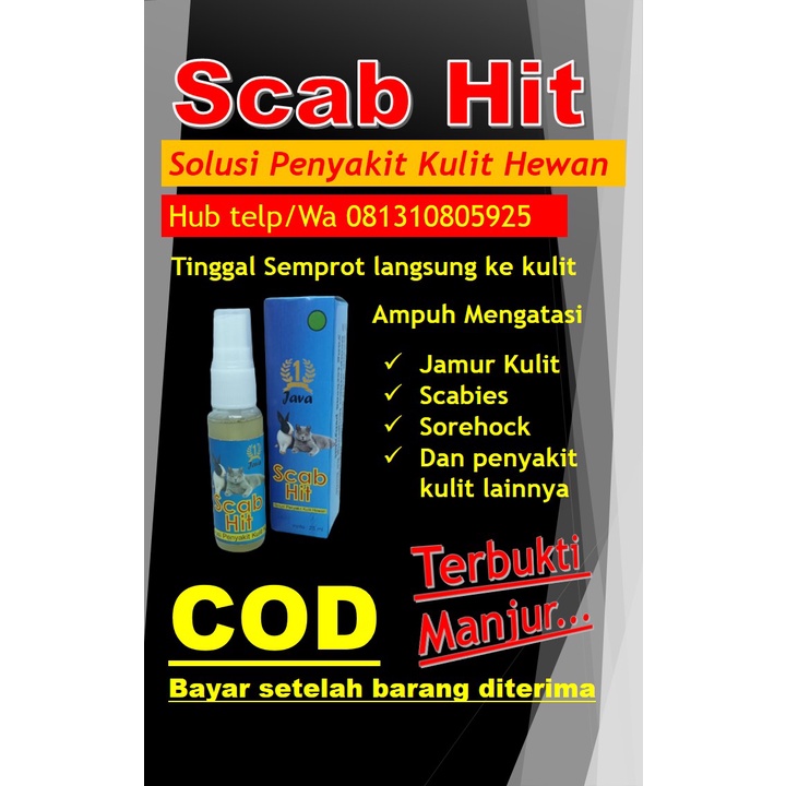 Jual Obat Scabies Kelinci Dan Kucing Scab Hit Cukup Semprot Ke Kulit