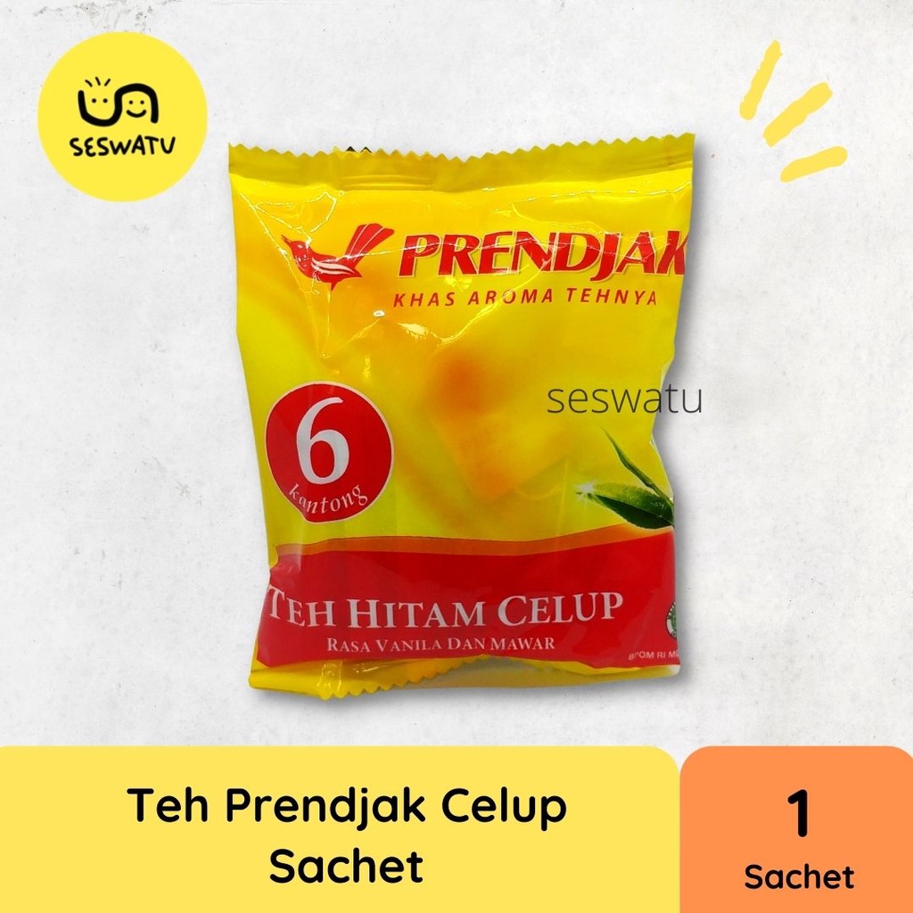 Jual Teh Prendjak Celup Sachet 6 Kantong Teh Celup Wangi Vanila