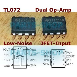 Jual IC TL072 Dual Low Noise Op JFET Input TL072CP OpAmp TL 072 DIP