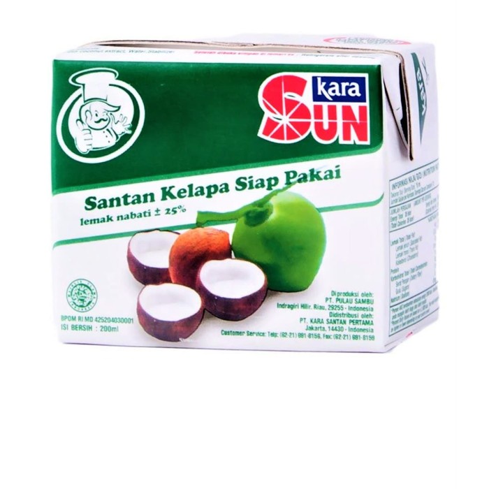 Jual SUN KARA Santan Cair Siap Pakai Kemasan 200 Ml Shopee Indonesia