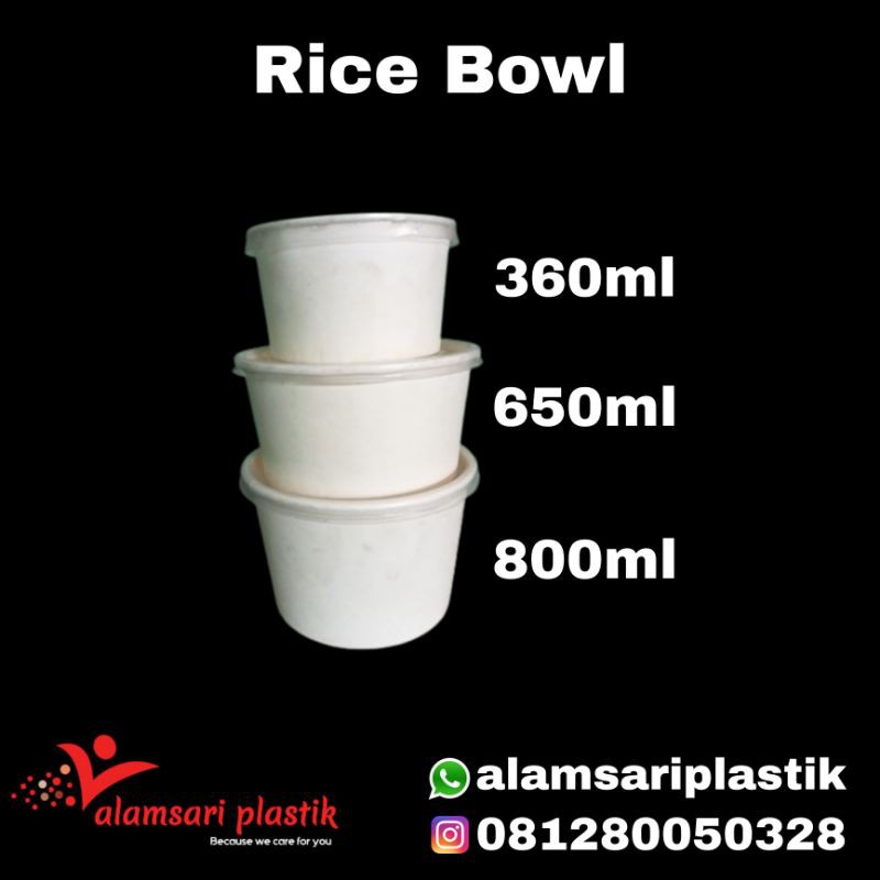 Jual Rice Bowl Tempat Nasi Mangkok Nasi Sterofoam Shopee Indonesia