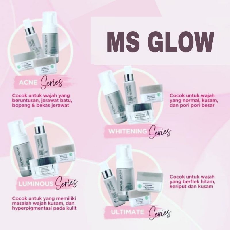 Jual Ms Glow Original Whitening Acne Luminous Ultimate