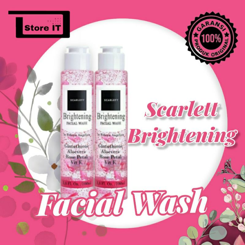 Jual Scarlett Whitening Facial Wash 100ml Shopee Indonesia