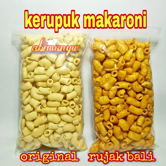 Jual Kerupuk Makaroni Asin Rujak Bali 250gr Shopee Indonesia