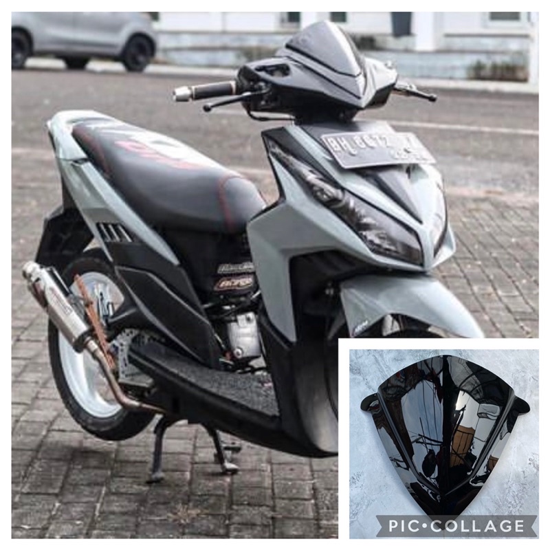 Jual Visor Vario Techno Karbu Visor Vario Techno Hitam Kilap