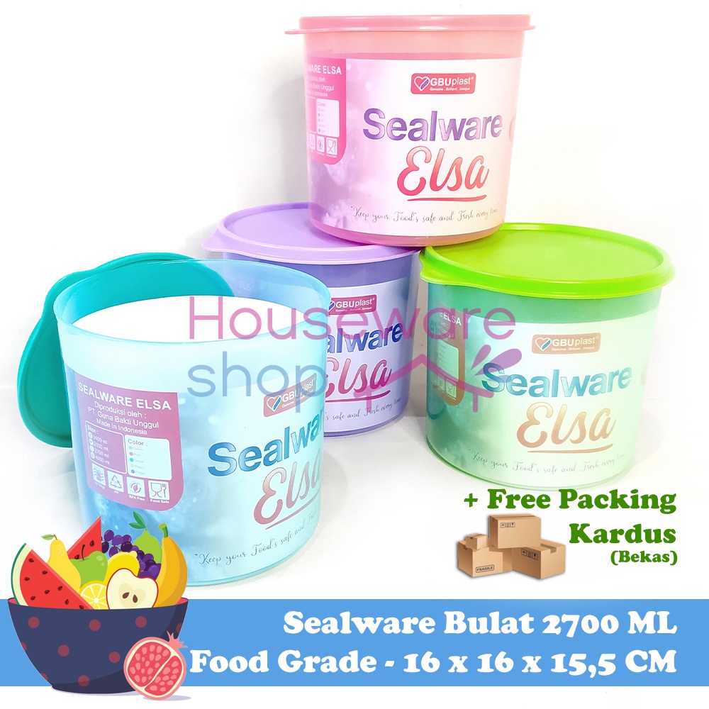 Jual Toples Plastik Sealware Bulat Elsa Ml Food Grade Hampers