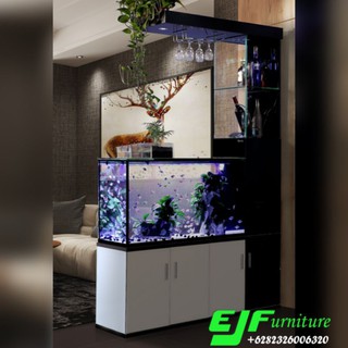 Jual Partisi Penyekat Ruangan Minimalis Modern Dengan Aquarium Model