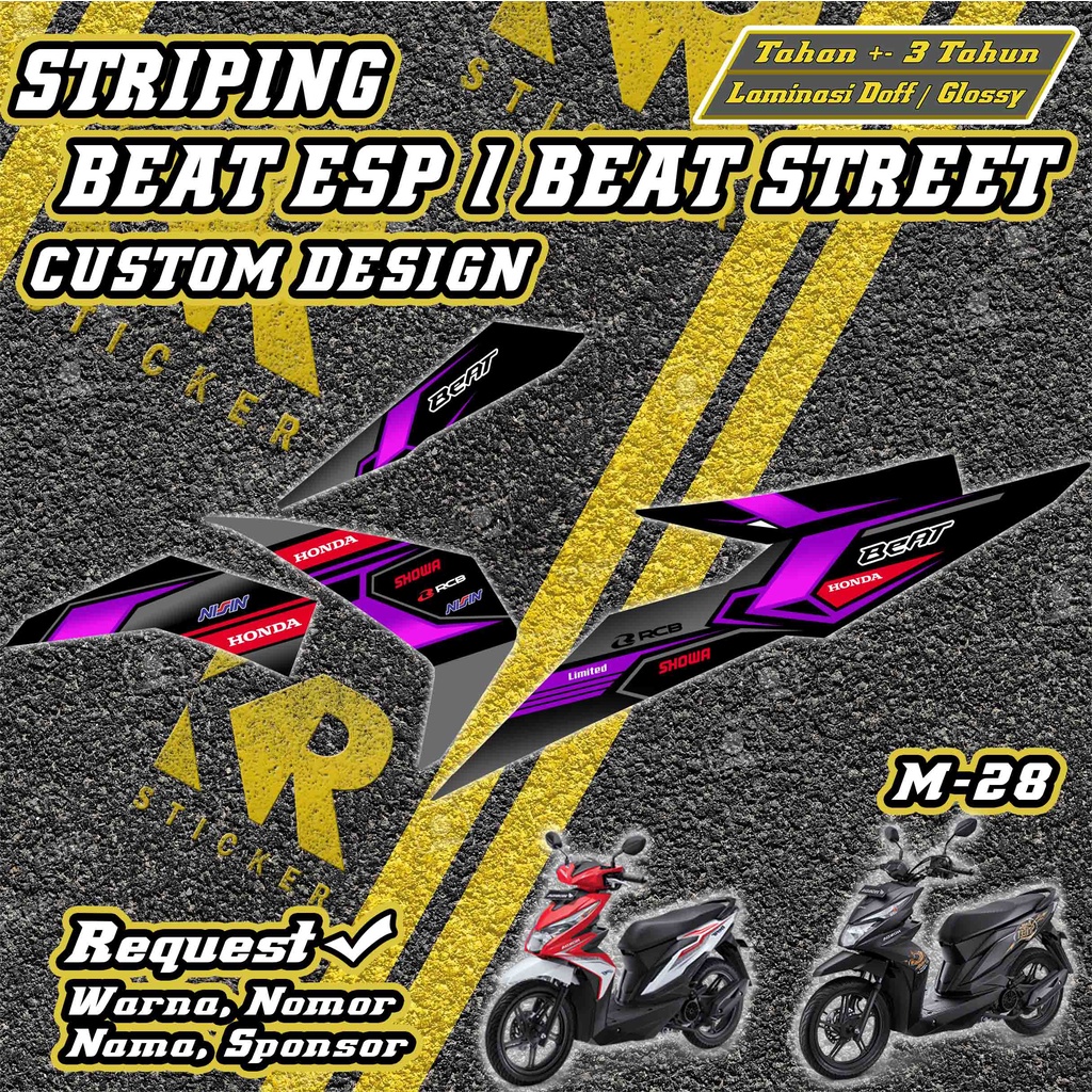 Jual Stiker Striping Beat Esp Beat Street Custom Desain Sticker Beat