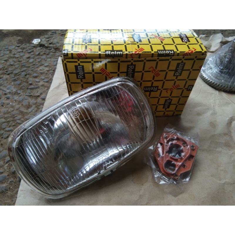 Jual Reflektor Lampu Depan Headlamp Vespa Px Exclusive Merk Relm