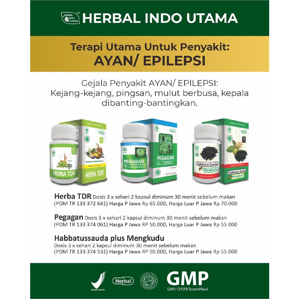 Jual Obat Epilepsi Atau Ayan Paket Kapsul Hiu Herbs Tdr Hiu Pegagan Dan