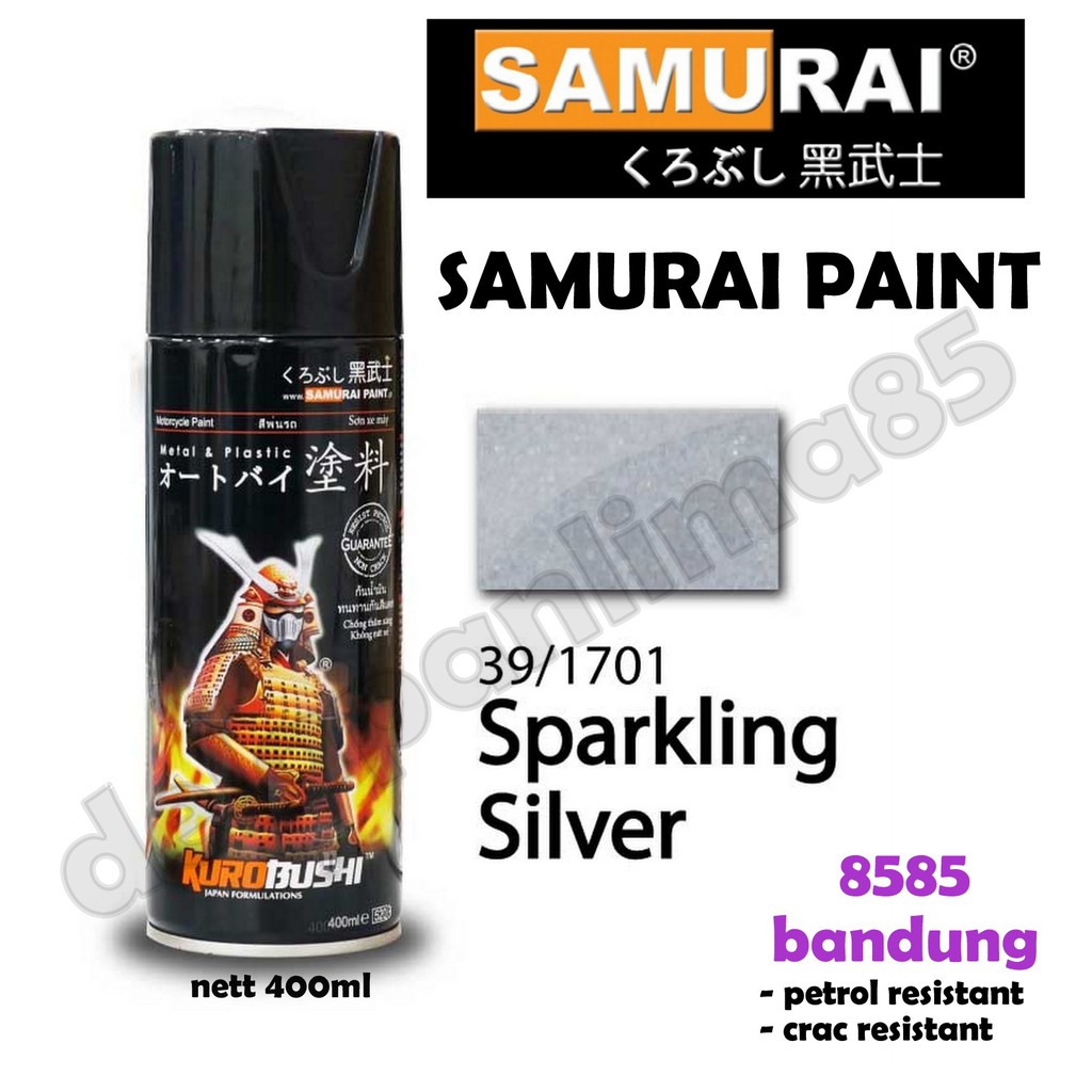 Jual Samurai Paint Sparkling Silver Metalik Silver Cat Semprot