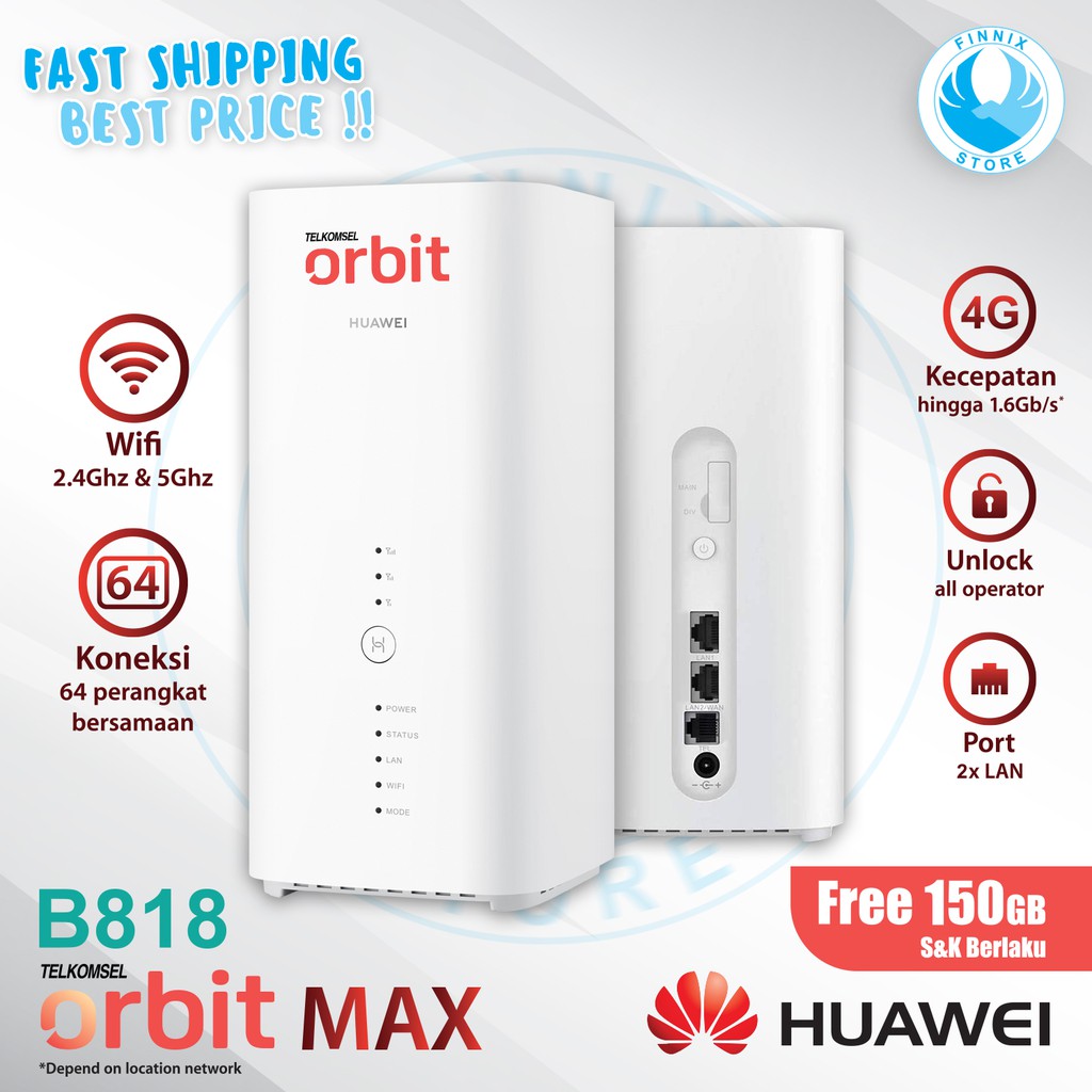 Home Router Modem Huawei B Orbit Max Free Telkomsel Gb Shopee