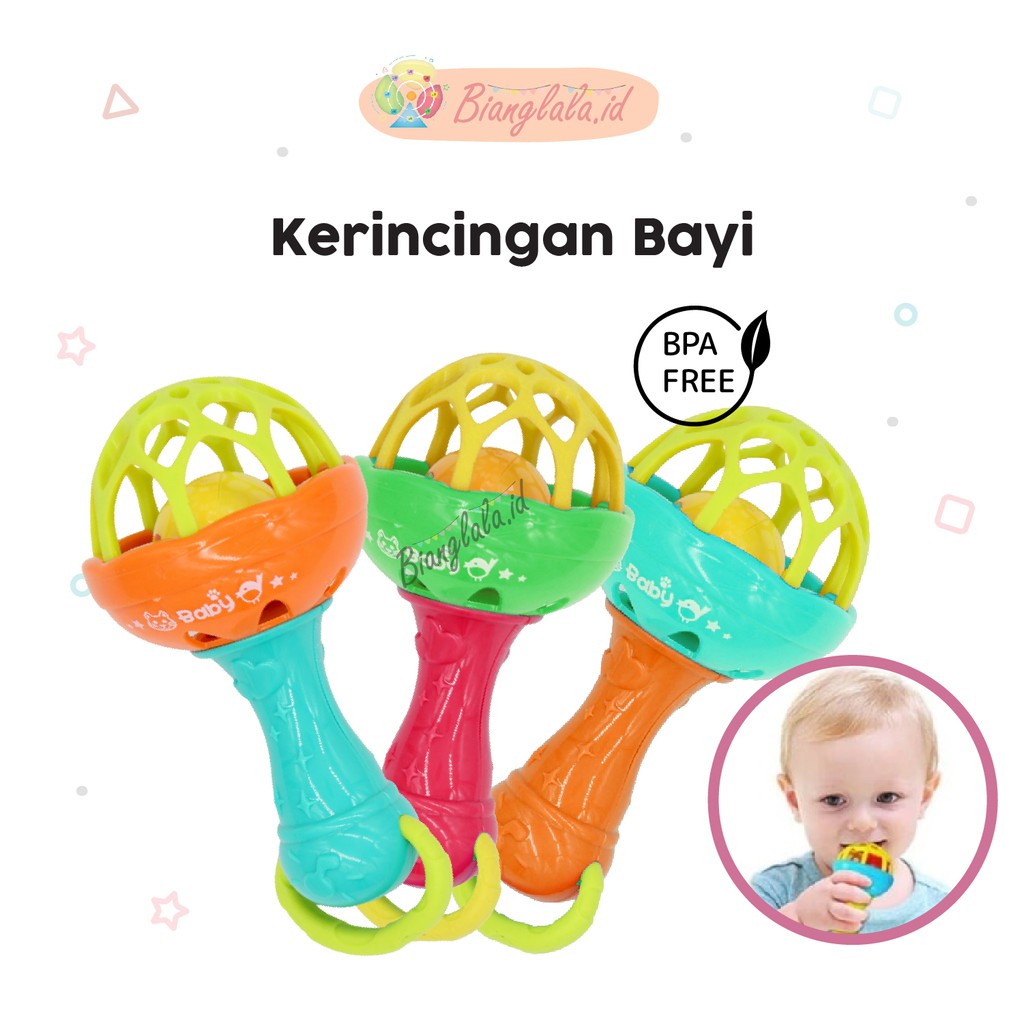 Kerincingan Bayi Mainan Genggaman Bayi Rattle Stick Bunyi Kerincingan