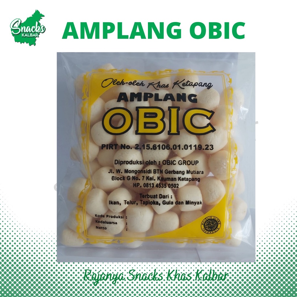 Jual Amplang Snack Kerupuk Ikan Tenggiri Obic Gram Khas