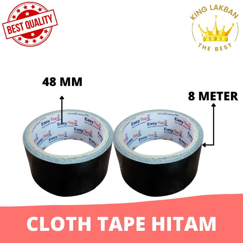 Jual Lakban Kain Hitam Cloth Tape Hitam 48 Mm 8 Meter Lakban Kain Hitam