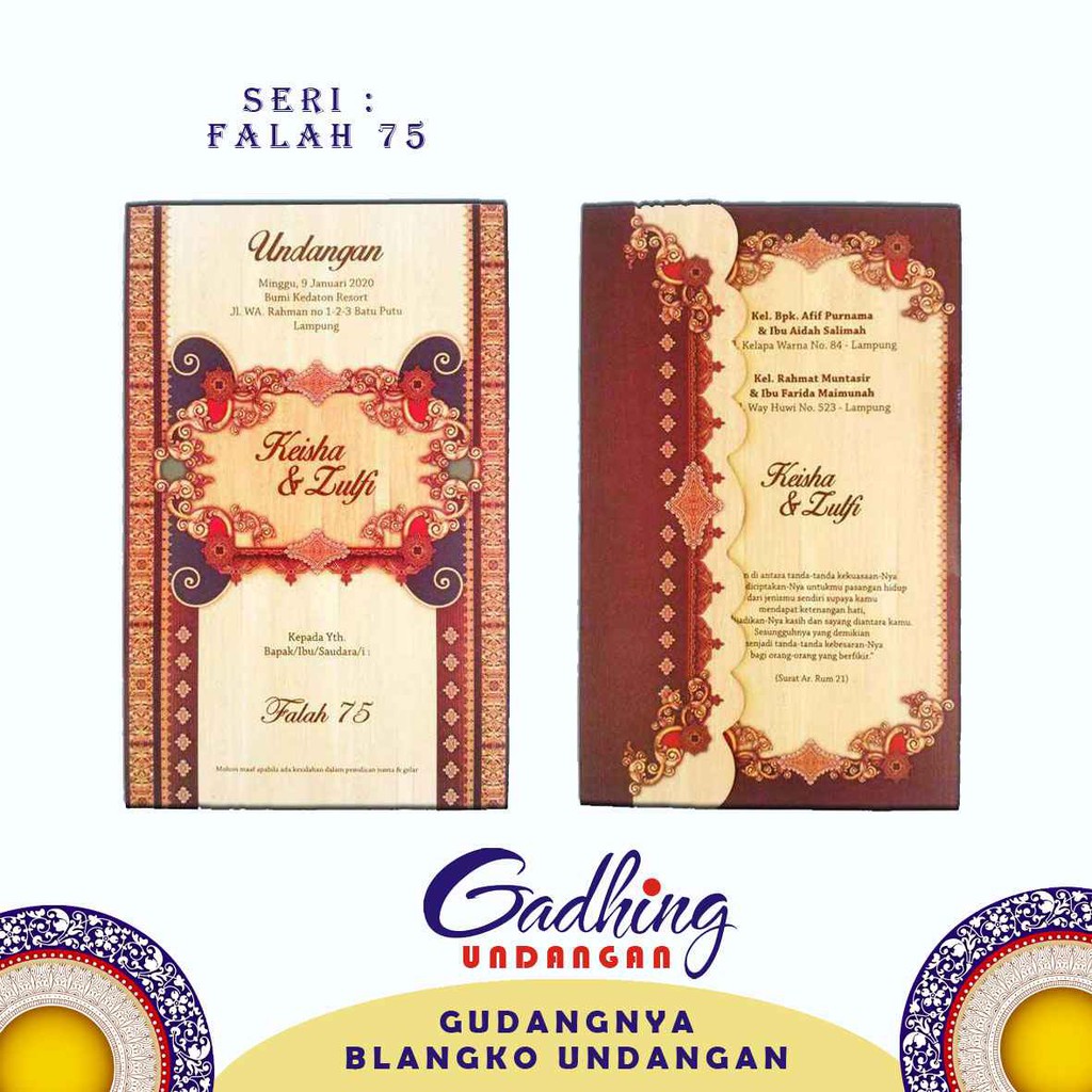 Jual Blangko Undangan FALAH 75 Harga Murah Shopee Indonesia