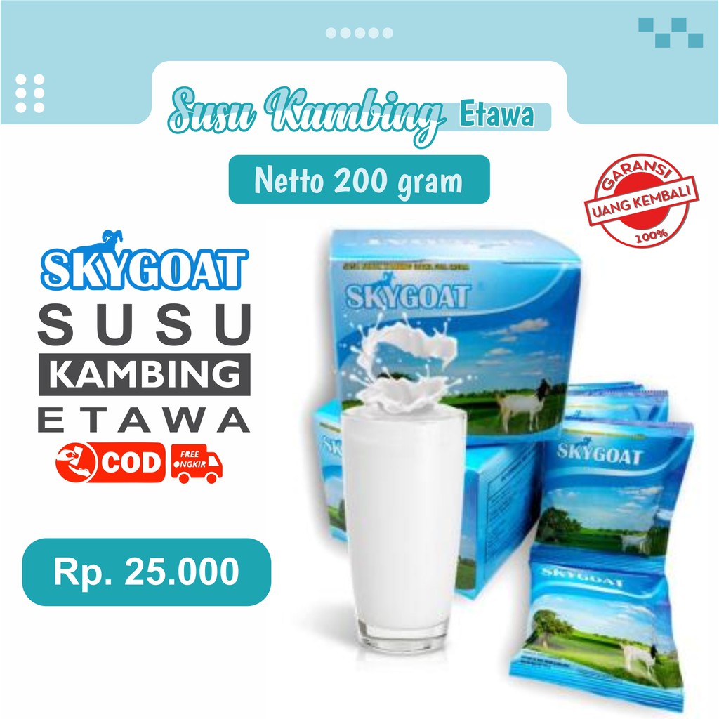 Jual Susu Kambing Etawa Skygoat Bubuk Varian Lengkap Box Isi