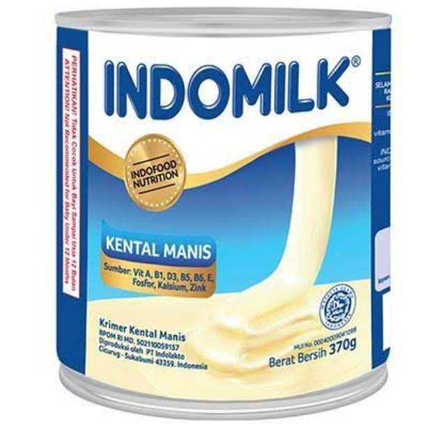 Jual Susu Kental Manis Indomilk Putih Gr Susu Kaleng Shopee