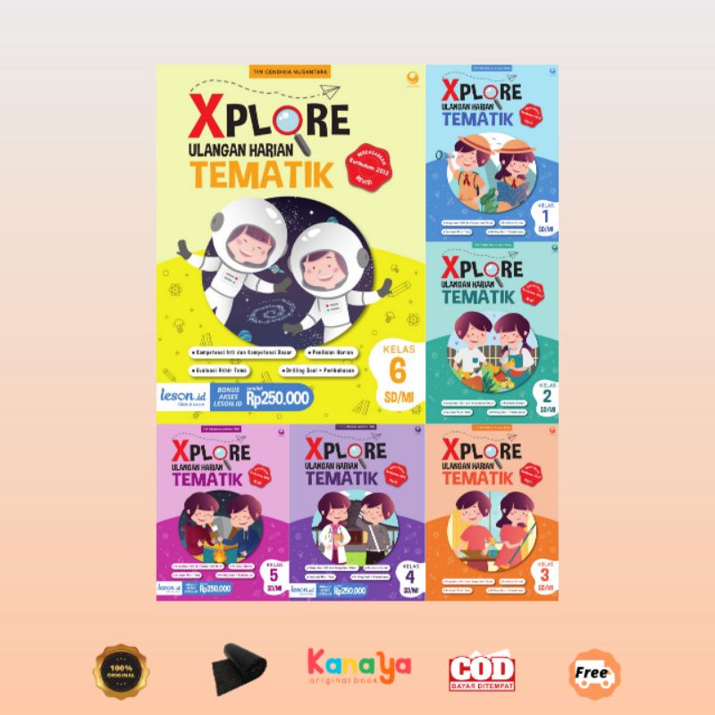 Jual Buku Arif Cerdas Buku Sekolah Xplore Ulangan Harian Tematik Sd Mi