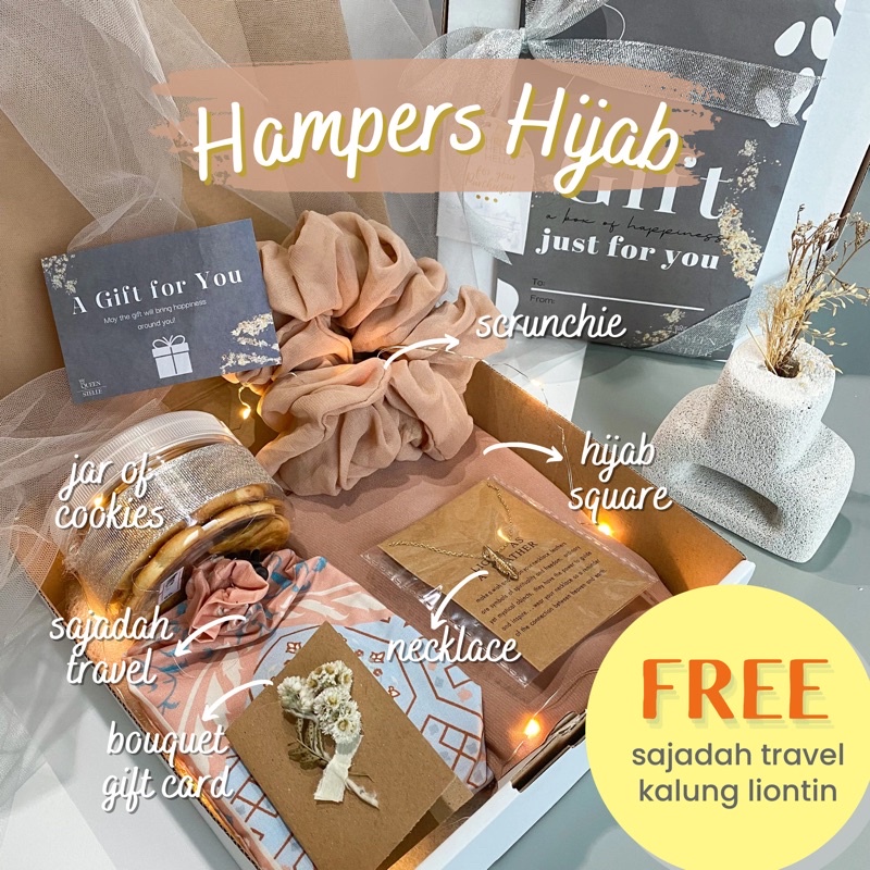 Jual Hampers Hijab Ulang Tahun Gift Cewek Free Kalung Kado Giftbox