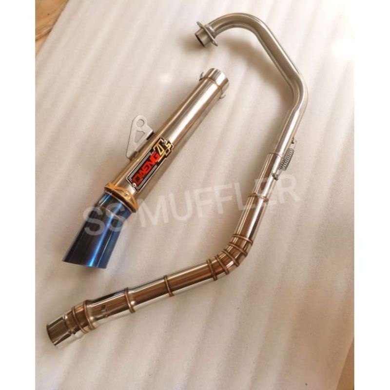 Jual Knalpot Daeng SAE4 Ujung Bluemon Jupiter Mx Old Mx New Sonic Leher