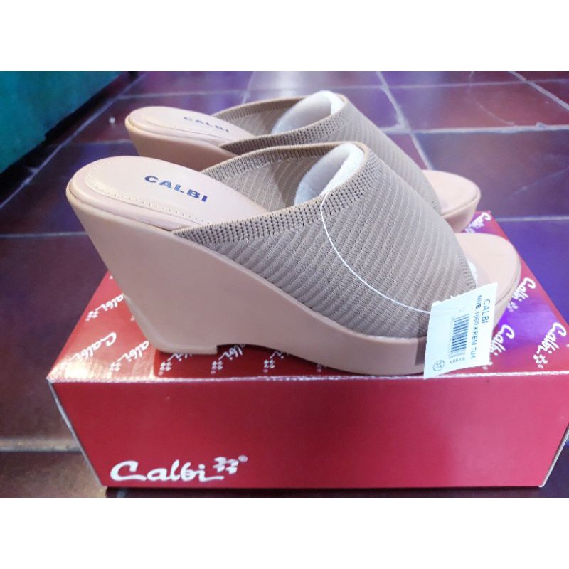 Jual Sandal Calbi Rajut Wedges Original Indonesia Shopee Indonesia