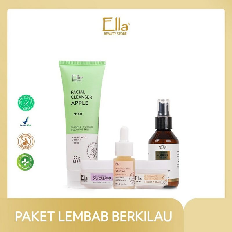 Jual Ella Skincare Paket Kulit Lembab Berkilau Wajah Bebas Flek Lebih