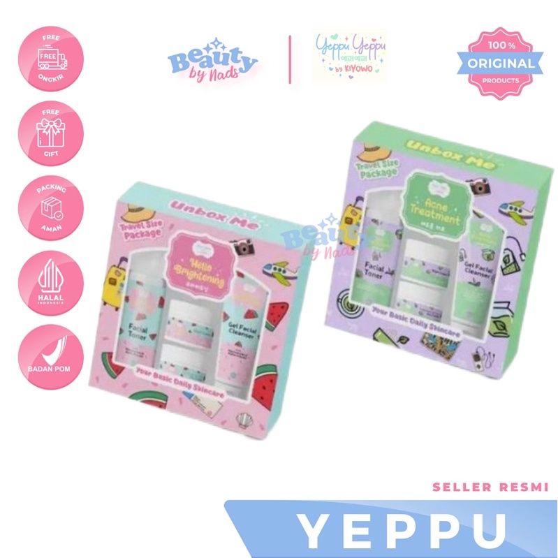 Jual Ready Paket Skincare Yeppu Yeppu By Kiyowo Set Box Travel Size